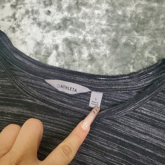 Athleta Downtown Gray Ruched Midi Dress - Picture 6 of 8